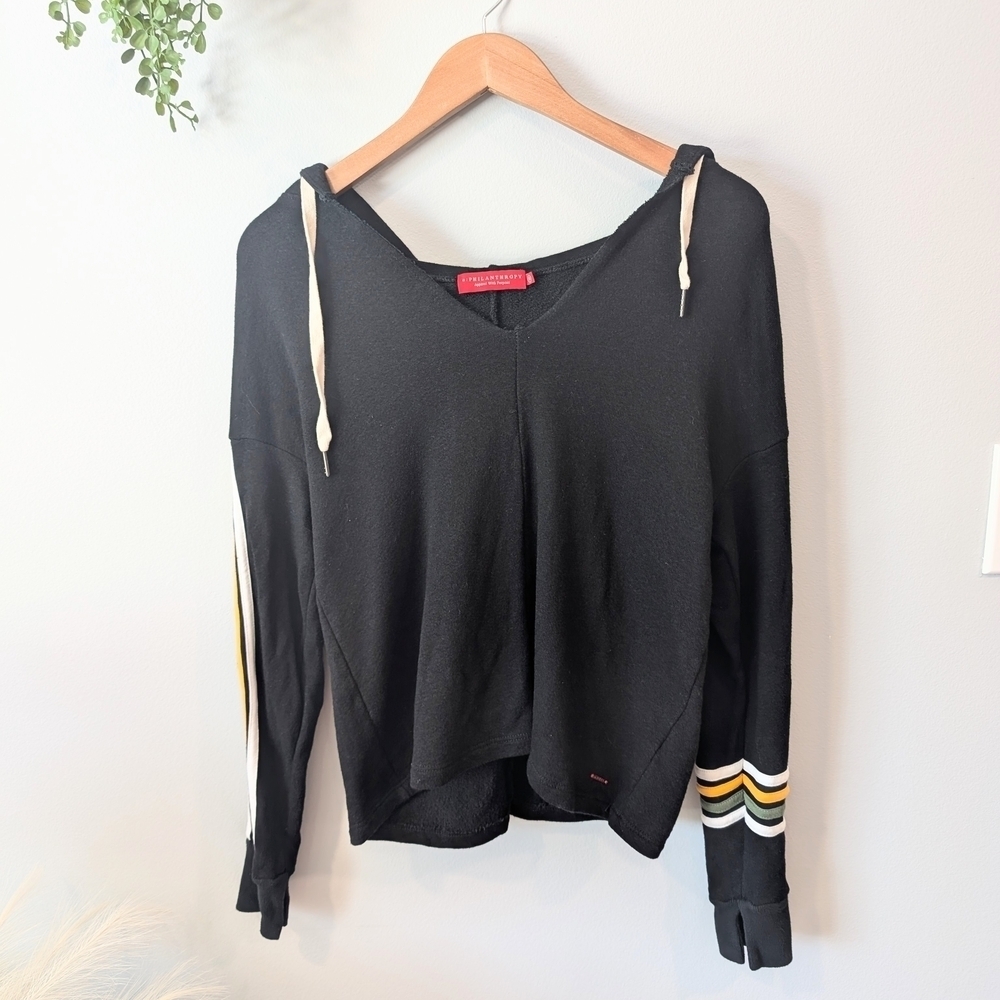 n:PHILANTHROPY Black Oversized Long Sleeve Hoodie